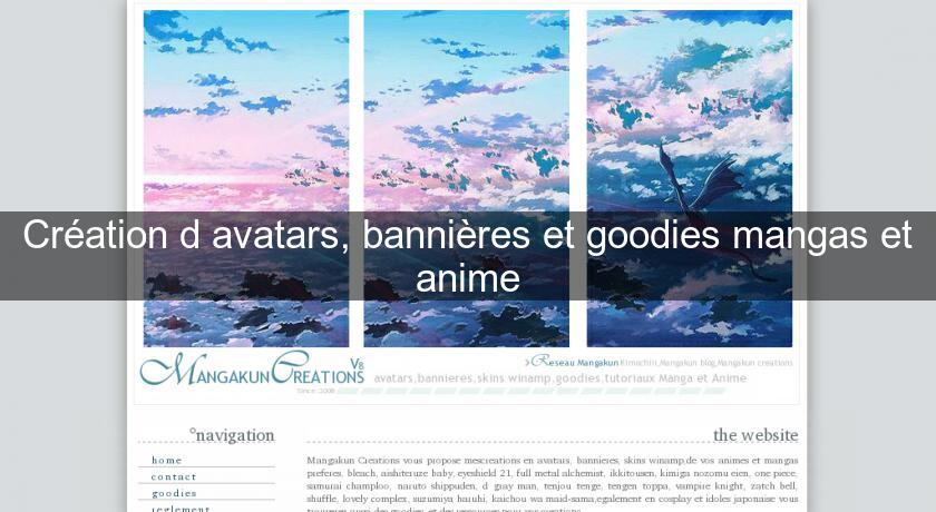 Création d'avatars, bannières et goodies mangas et anime