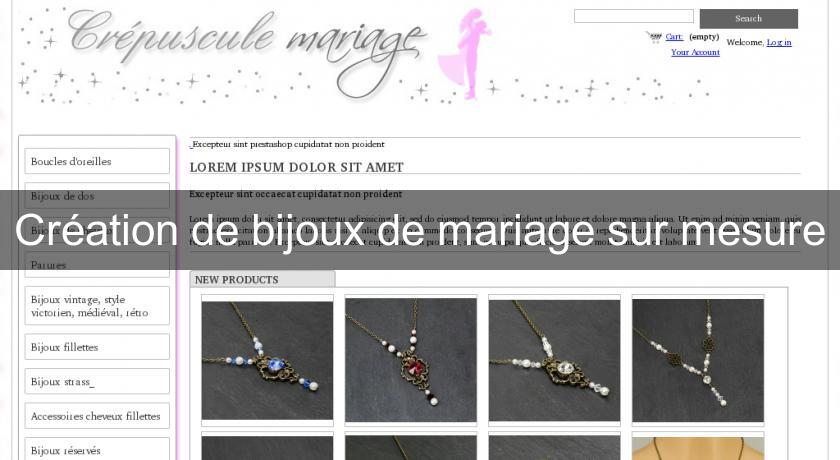 Création de bijoux de mariage sur mesure