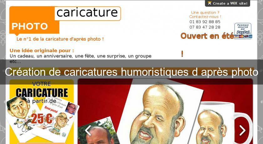 Création de caricatures humoristiques d'après photo