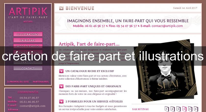 création de faire part et illustrations