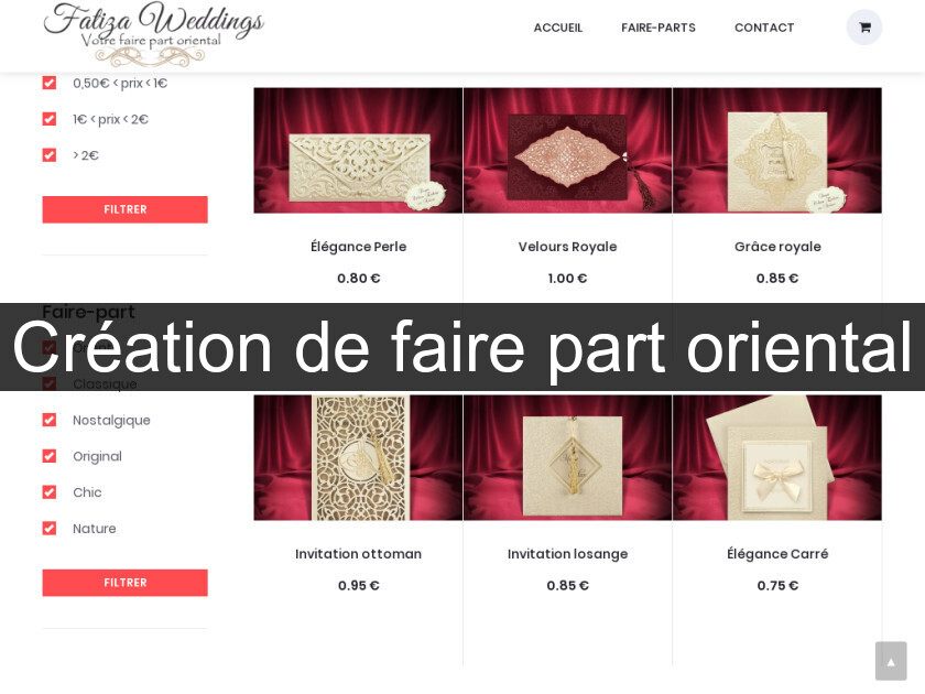 Création de faire part oriental