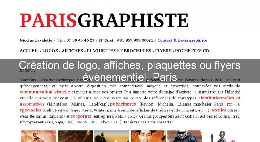 Création de logo, affiches, plaquettes ou flyers évènementiel, Paris Création de logo, affiches, plaquettes ou flyers évènementiel, Paris