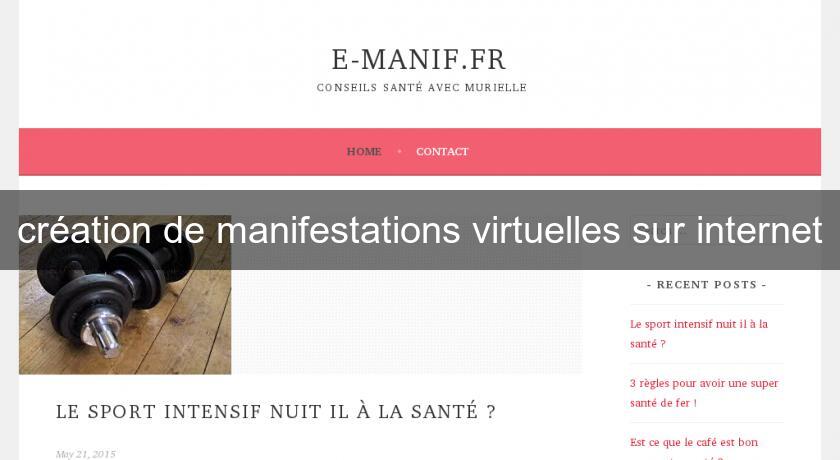 création de manifestations virtuelles sur internet