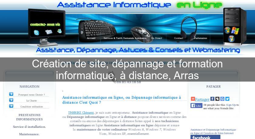 Création de site, dépannage et formation informatique, à distance, Arras