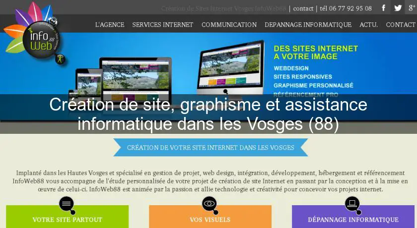 Création de site, graphisme et assistance informatique dans les Vosges (88)
