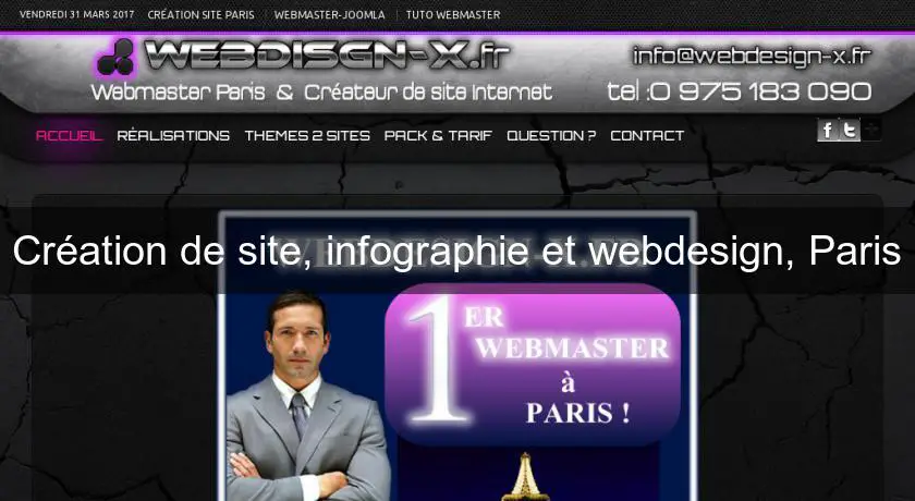 Création de site, infographie et webdesign, Paris