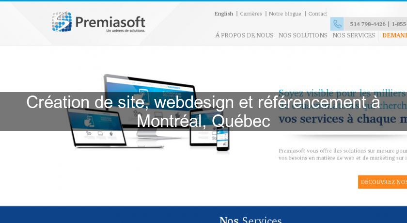 Création de site, webdesign et référencement à Montréal, Québec Création de site, webdesign et référencement à Montréal, Québec