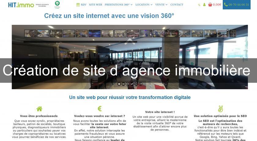 Création de site d'agence immobilière Création de site d'agence immobilière