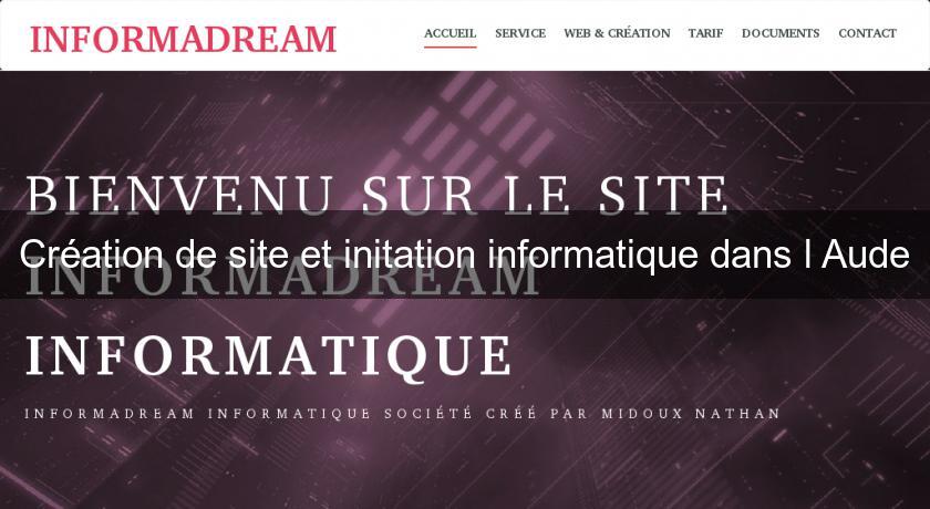 Création de site et initation informatique dans l'Aude