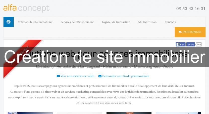 Création de site immobilier