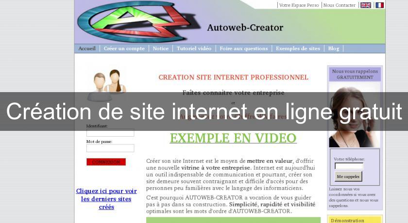 Création de site internet en ligne gratuit