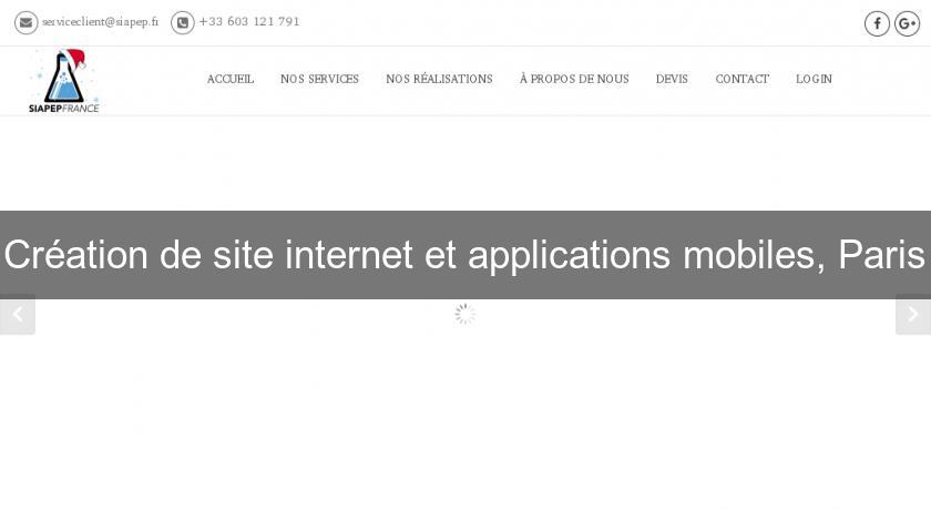 Création de site internet et applications mobiles, Paris Création de site internet et applications mobiles, Paris