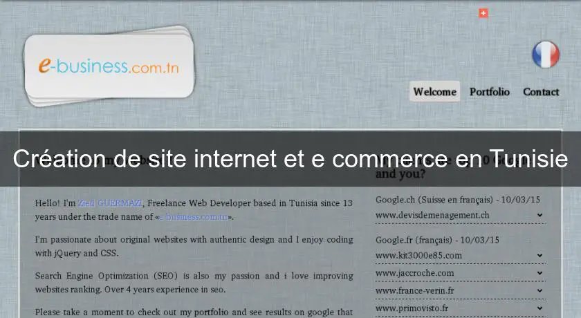 Création de site internet et e commerce en Tunisie