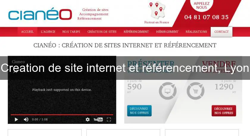 Creation de site internet et référencement, Lyon