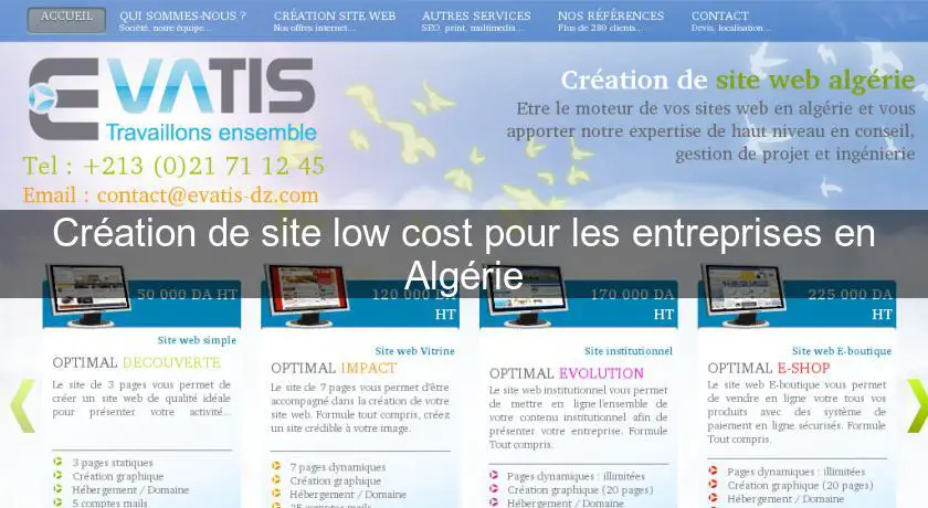 Création de site low cost pour les entreprises en Algérie