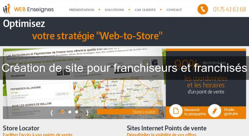 Création de site pour franchiseurs et franchisés Création de site pour franchiseurs et franchisés