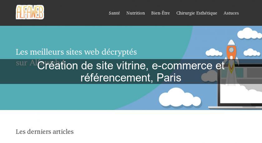 Création de site vitrine, e-commerce et référencement, Paris