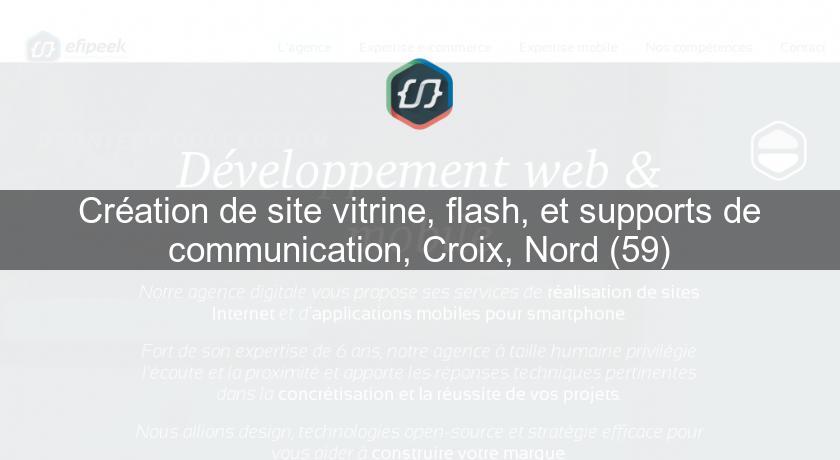 Création de site vitrine, flash, et supports de communication, Croix, Nord (59)
