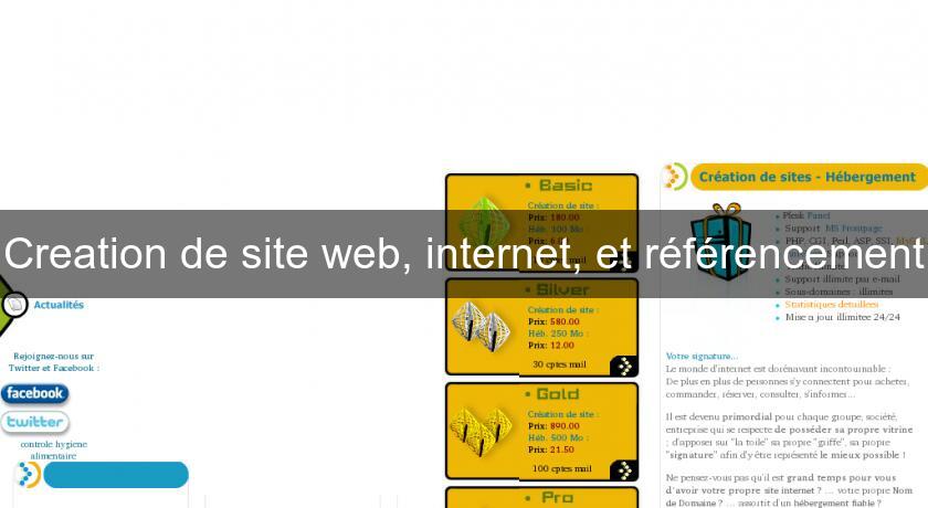 Creation de site web, internet, et référencement