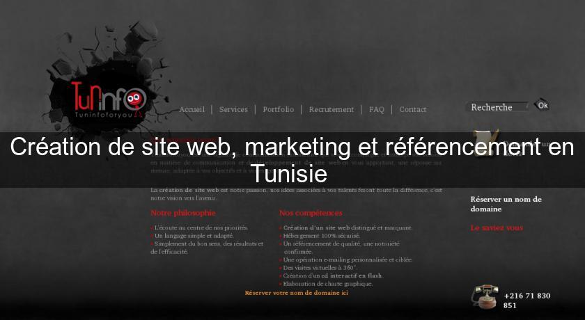 Création de site web, marketing et référencement en Tunisie 