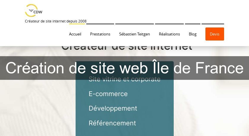 Création de site web Île de France