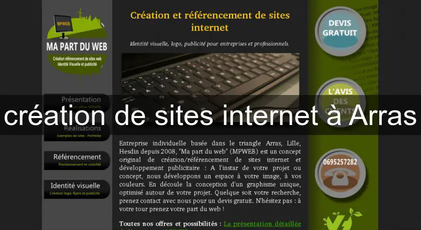 création de sites internet à Arras