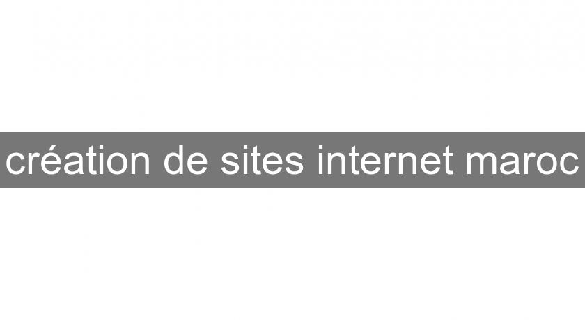 création de sites internet maroc