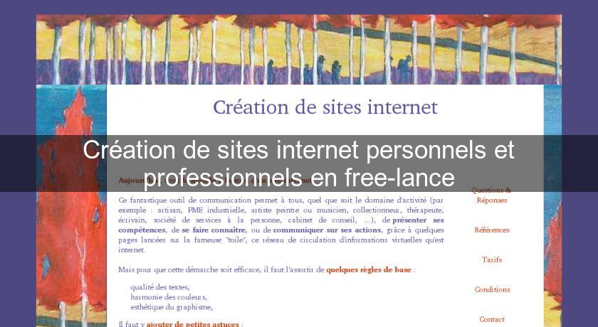 Création de sites internet personnels et professionnels en free-lance