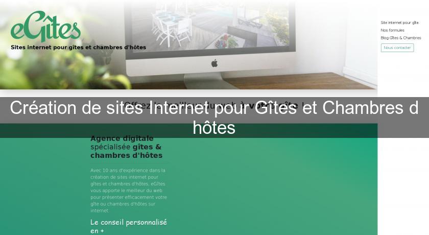 Création de sites Internet pour Gîtes et Chambres d'hôtes