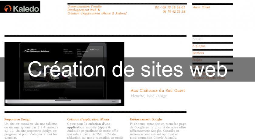 Création de sites web Création de sites web