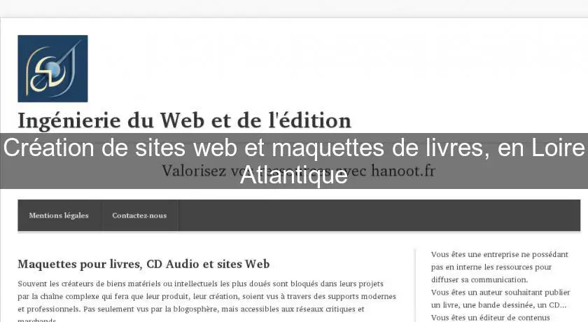 Création de sites web et maquettes de livres, en Loire Atlantique