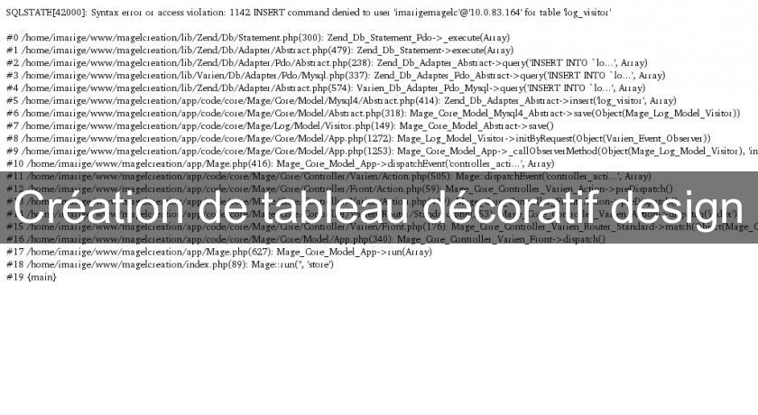 Création de tableau décoratif design