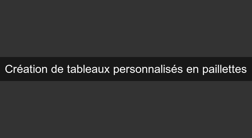 Création de tableaux personnalisés en paillettes Création de tableaux personnalisés en paillettes