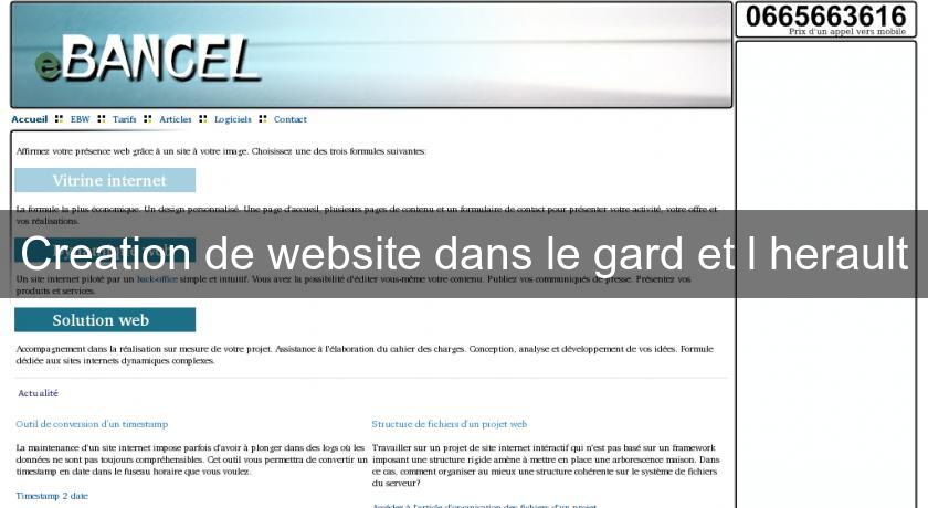 Creation de website dans le gard et l'herault Creation de website dans le gard et l'herault