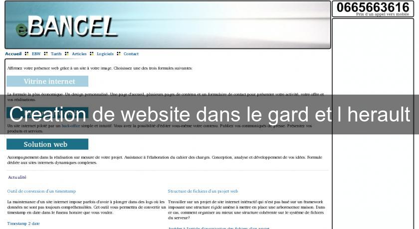 Creation de website dans le gard et l'herault