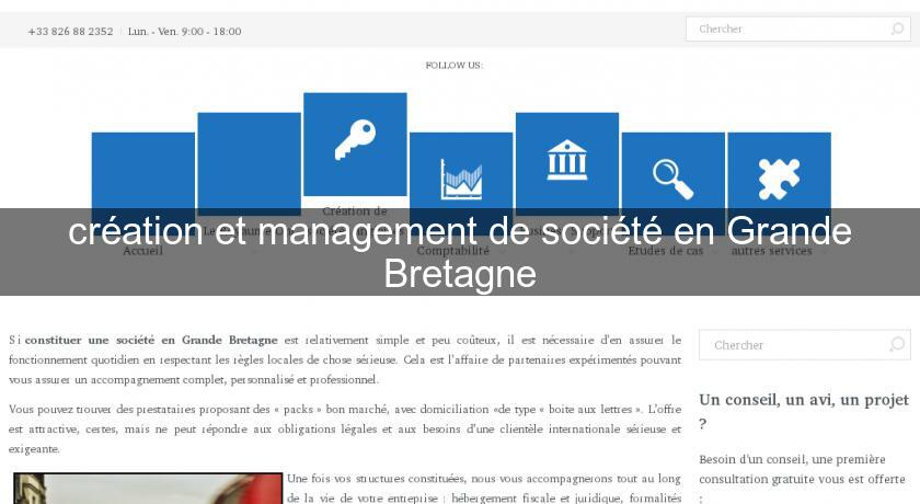 création et management de société en Grande Bretagne