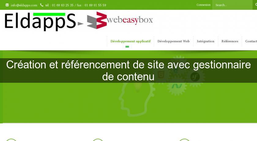 Création et référencement de site avec gestionnaire de contenu