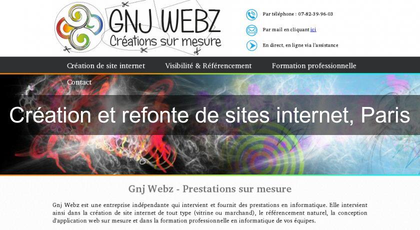 Création et refonte de sites internet, Paris