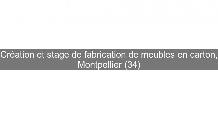 Création et stage de fabrication de meubles en carton, Montpellier (34)