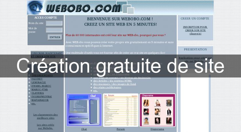 Création gratuite de site