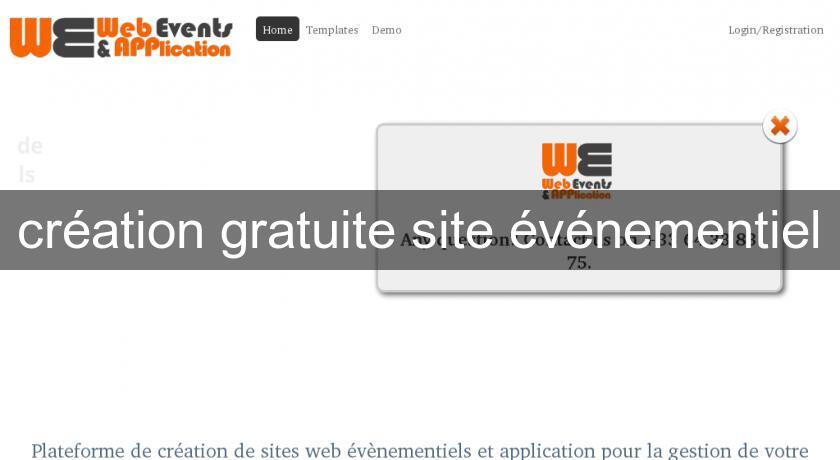 création gratuite site événementiel