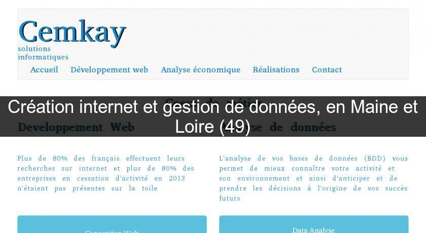 Création internet et gestion de données, en Maine et Loire (49)