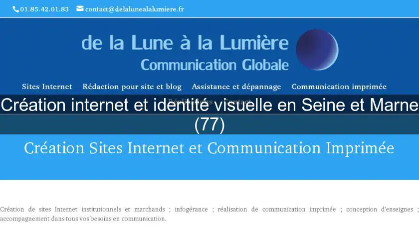 Création internet et identité visuelle en Seine et Marne (77)