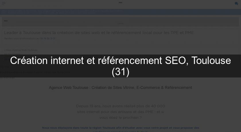 Création internet et référencement SEO, Toulouse (31)