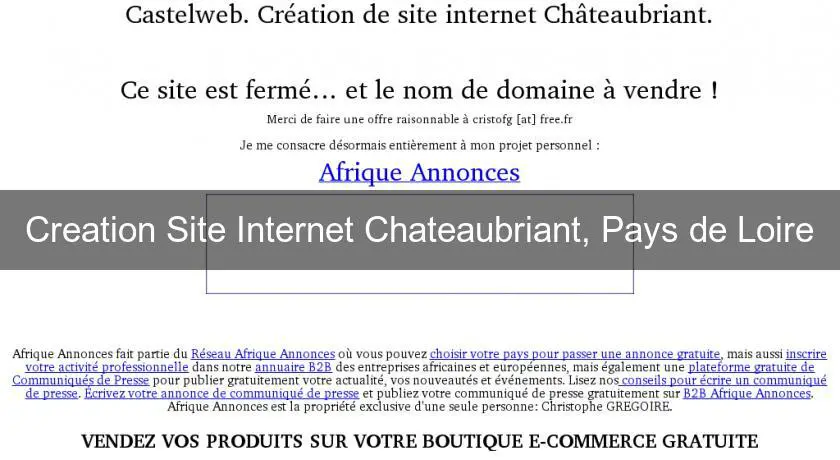 Creation Site Internet Chateaubriant, Pays de Loire