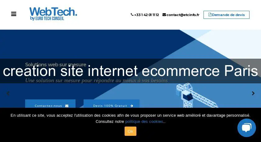 creation site internet ecommerce Paris