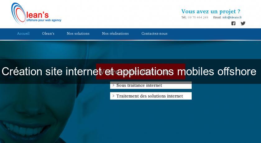 Création site internet et applications mobiles offshore 