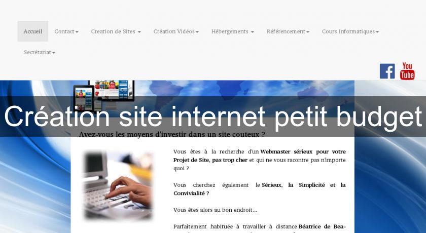 Création site internet petit budget