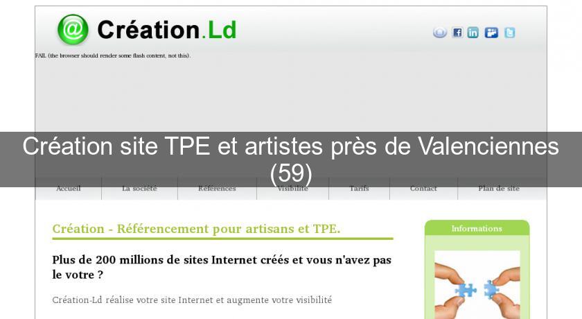 Création site TPE et artistes près de Valenciennes (59)