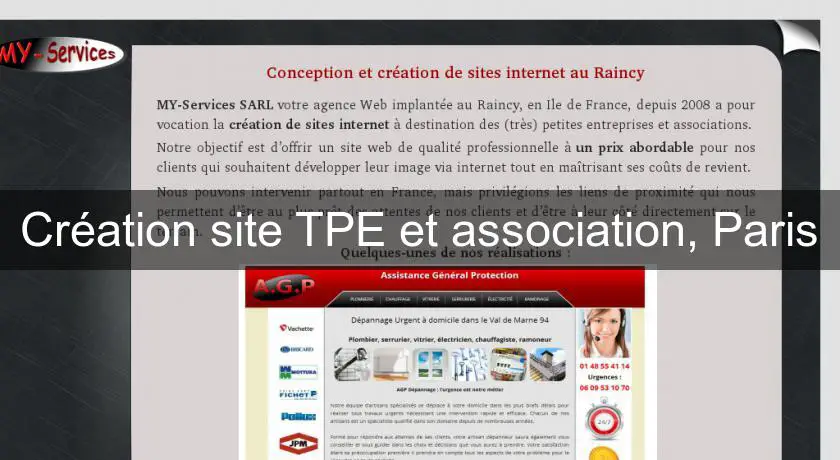Création site TPE et association, Paris